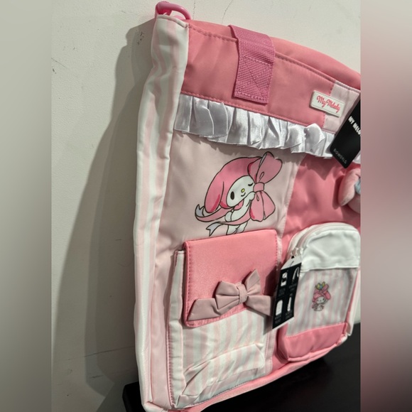 Sanrio My Melody Stripe Ribbon Cargo Tote Bag